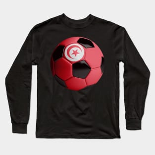 Tunisia Soccer Ball Long Sleeve T-Shirt